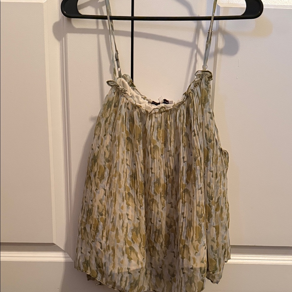 Jacqui E Olive and Cream Camisole Top